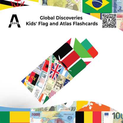 Global Discoveries Kids' Flag and Atlas Flashcards | Flags of The World Flashcards