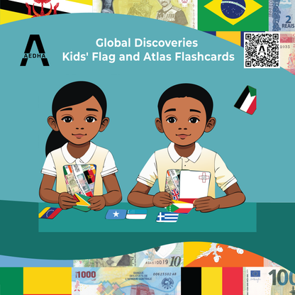 Global Discoveries Kids' Flag and Atlas Flashcards | Flags of The World Flashcards