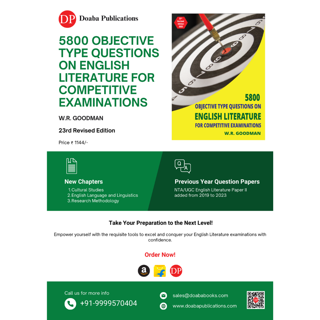 5800 Objective Type Questions on English Literature for Competitive Examinations 2025