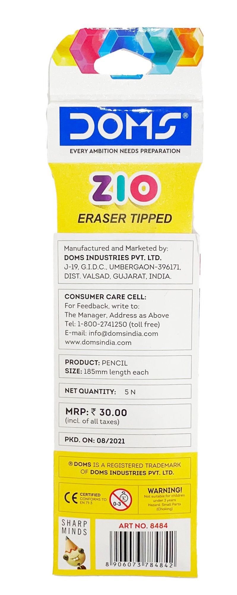 Doms Eraser Tipped Zio Pencils