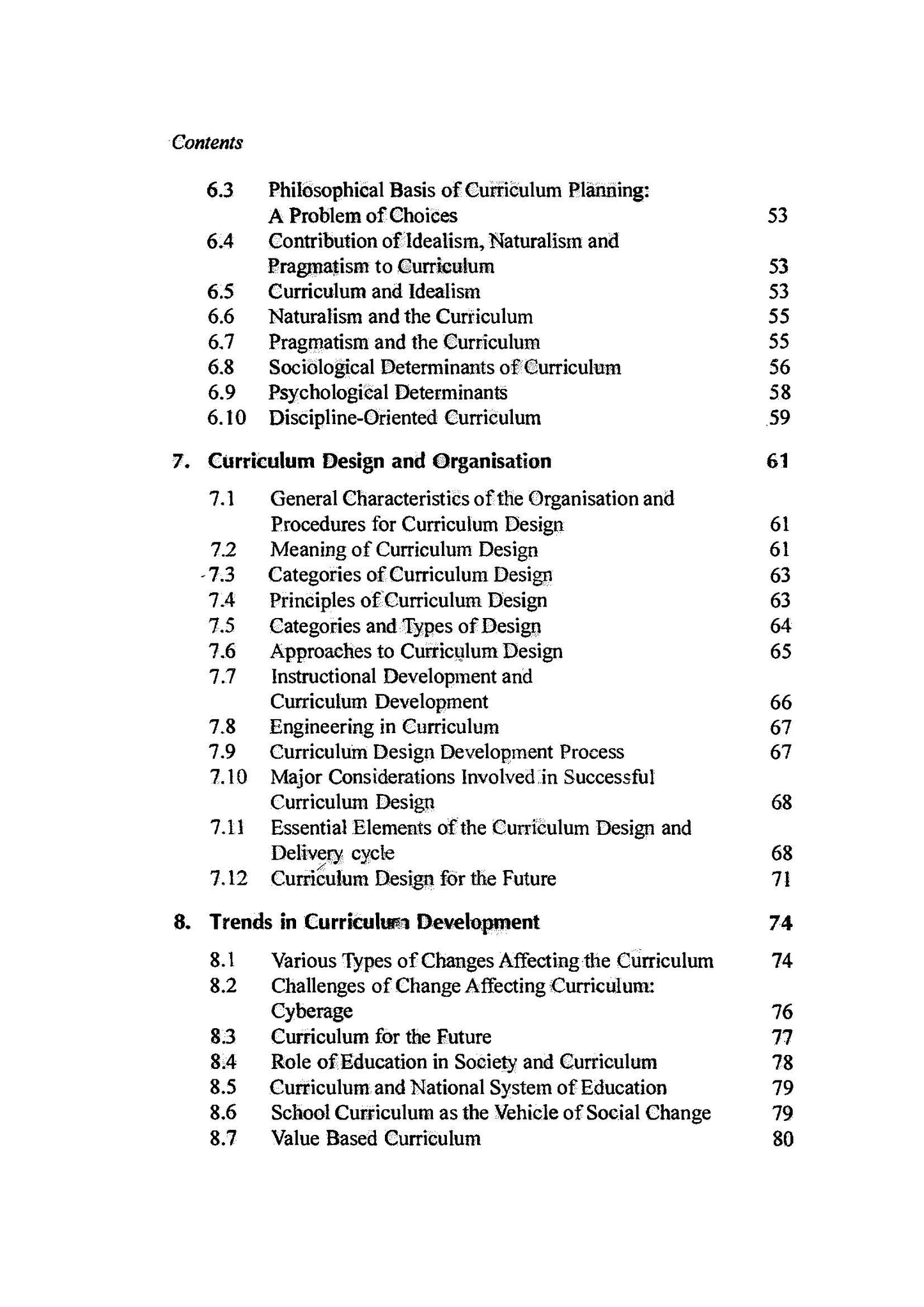 Curriculum Development - Planning and Instruction