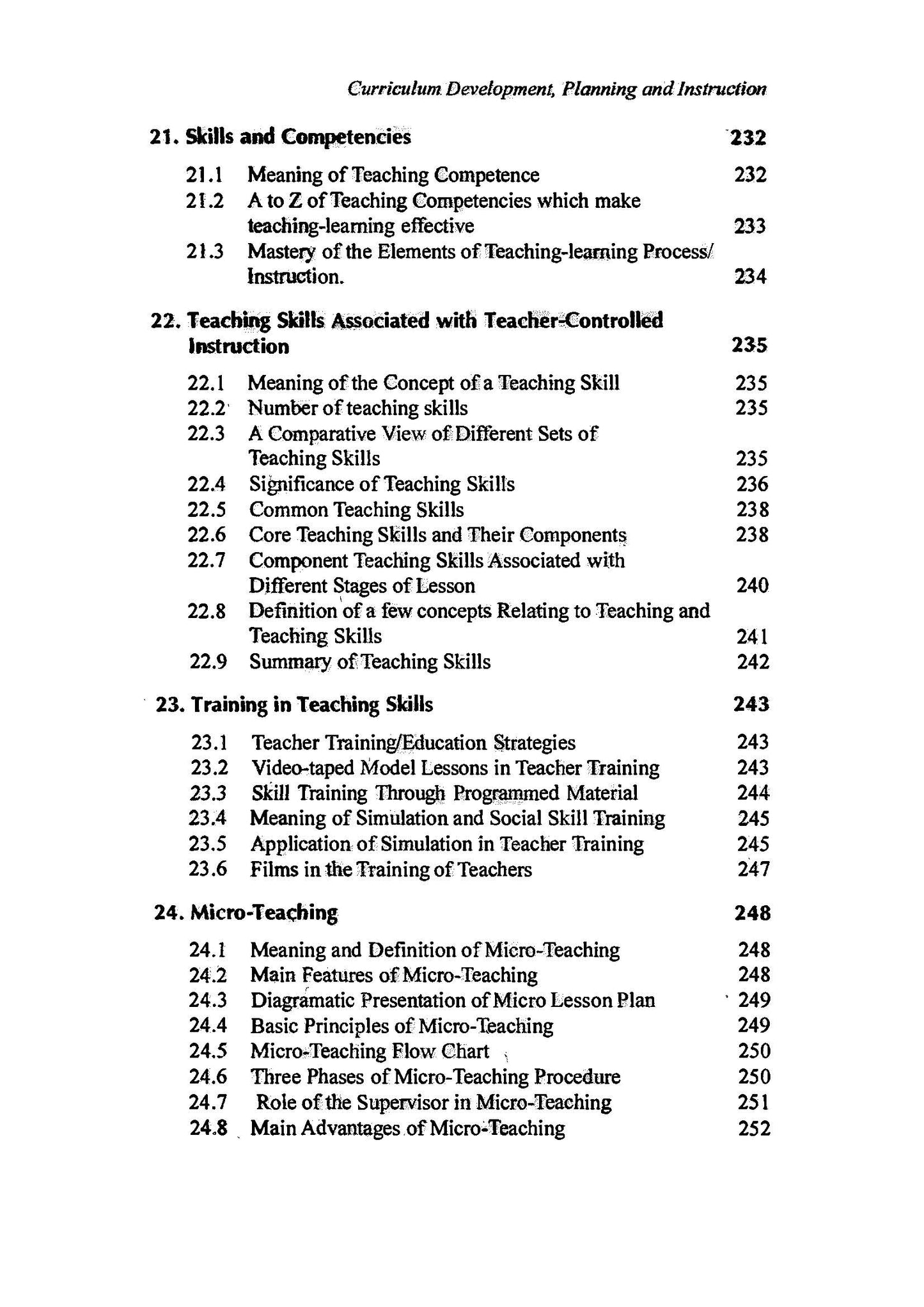 Curriculum Development - Planning and Instruction