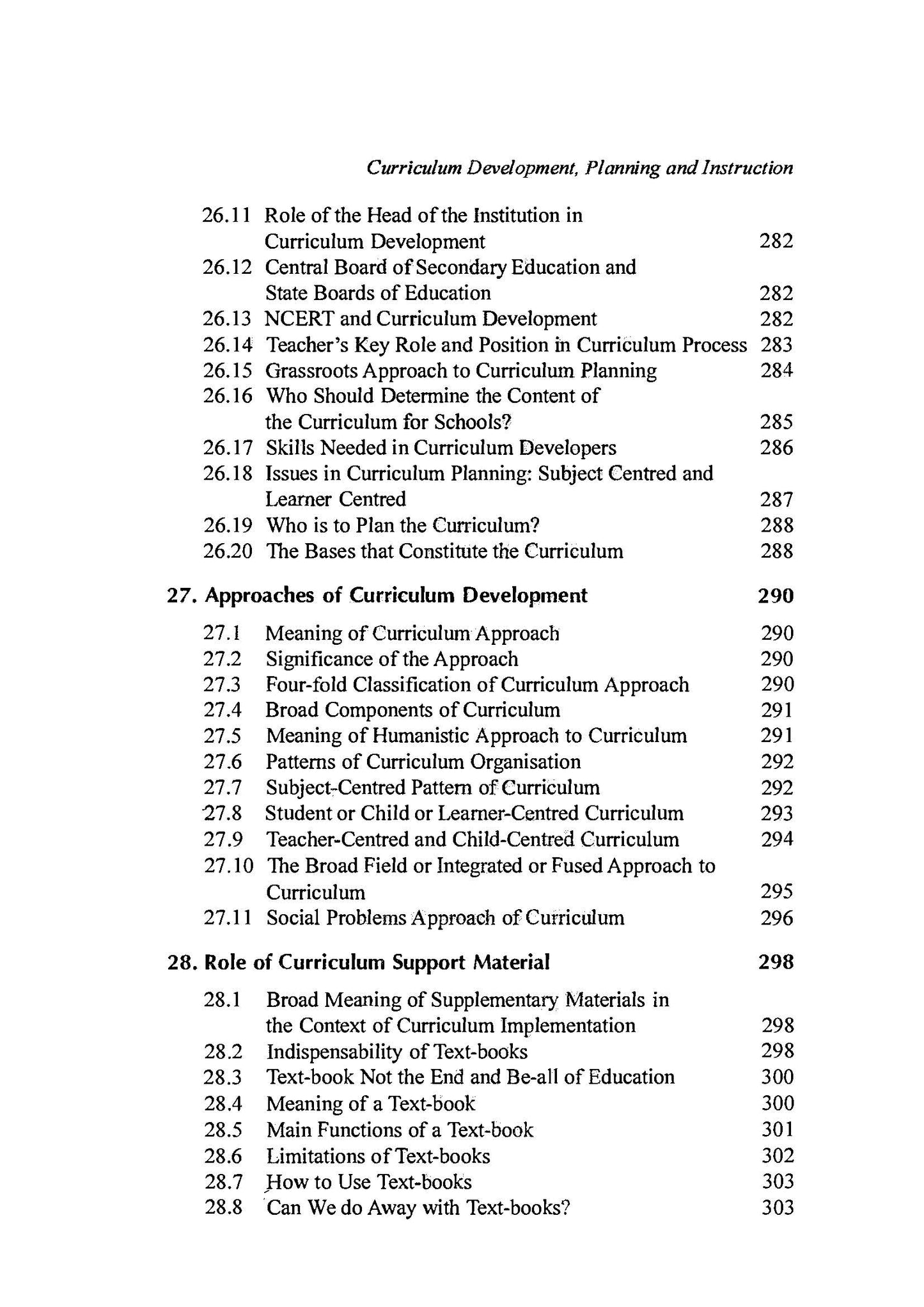 Curriculum Development - Planning and Instruction