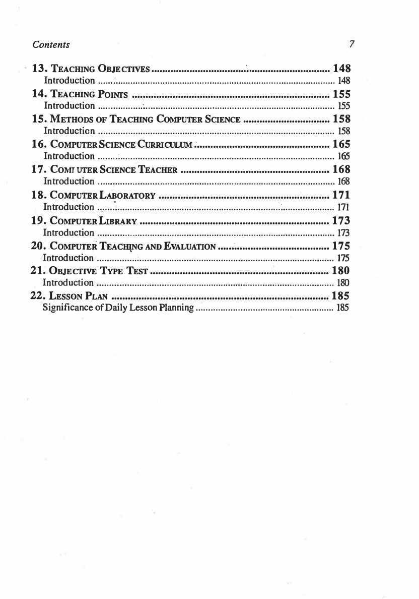 Teaching of Computer Science