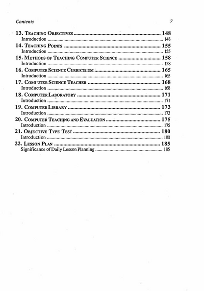 Teaching of Computer Science