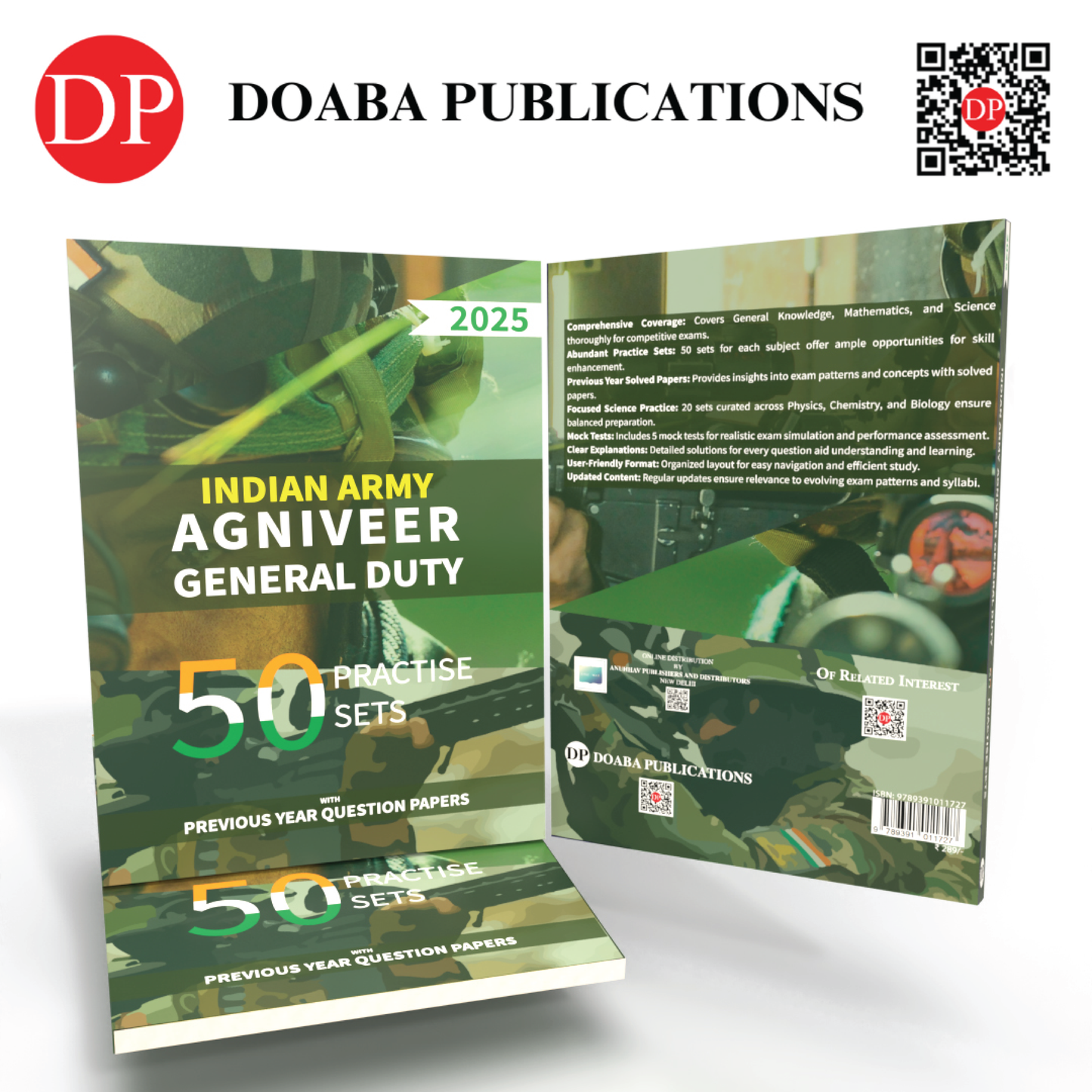 Doaba's Indian Army Agniveer's General Duty 50 Practise Sets (3rd Revised Edition) + Previous Year Revised Question Papers